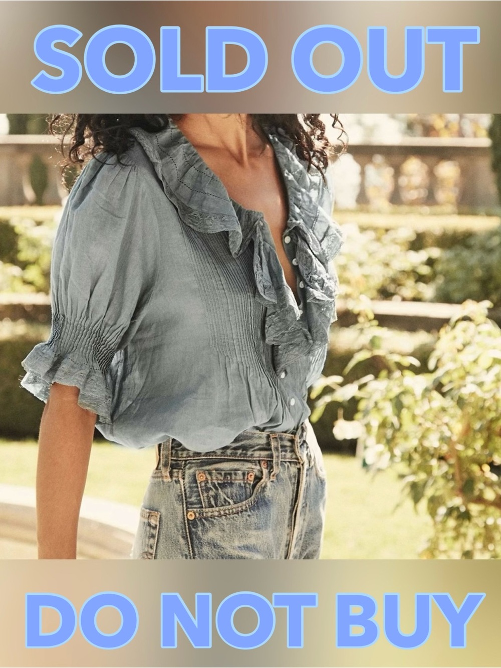 Doen Mina Top in Nouveau Blue XS